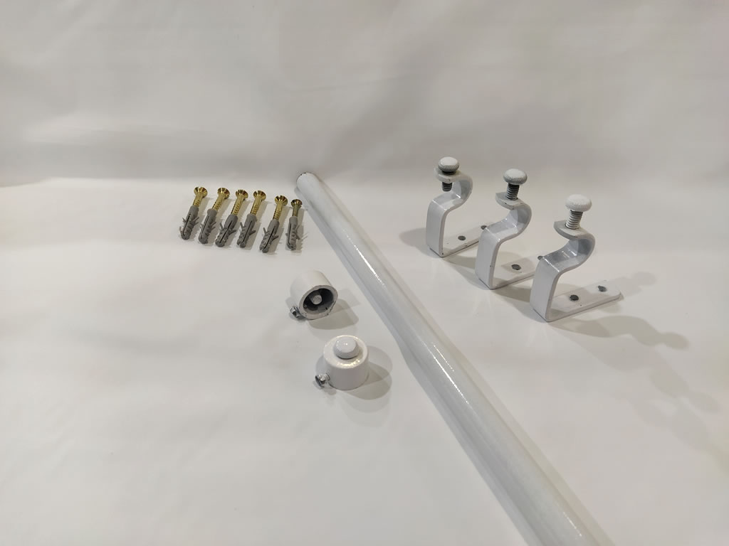 Barral de hierro de 1" Blanco