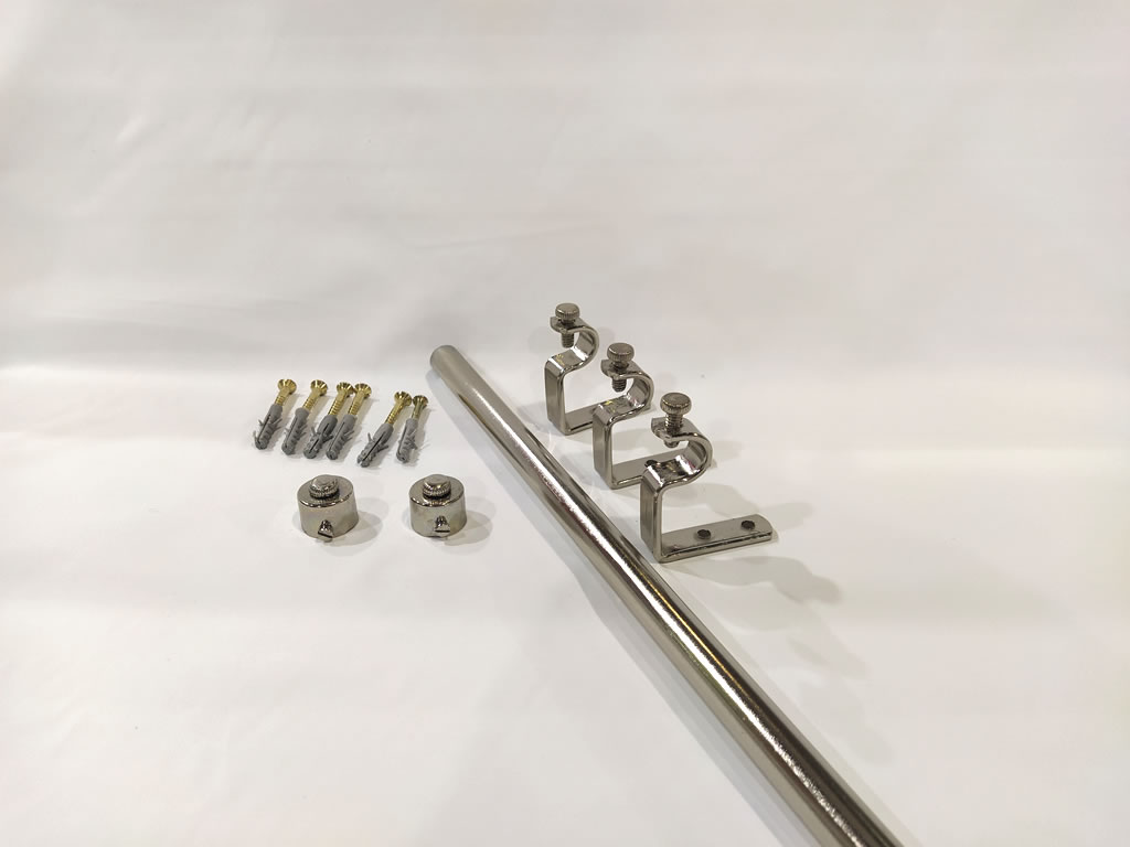 Barral de caño 5/8 plata brillante